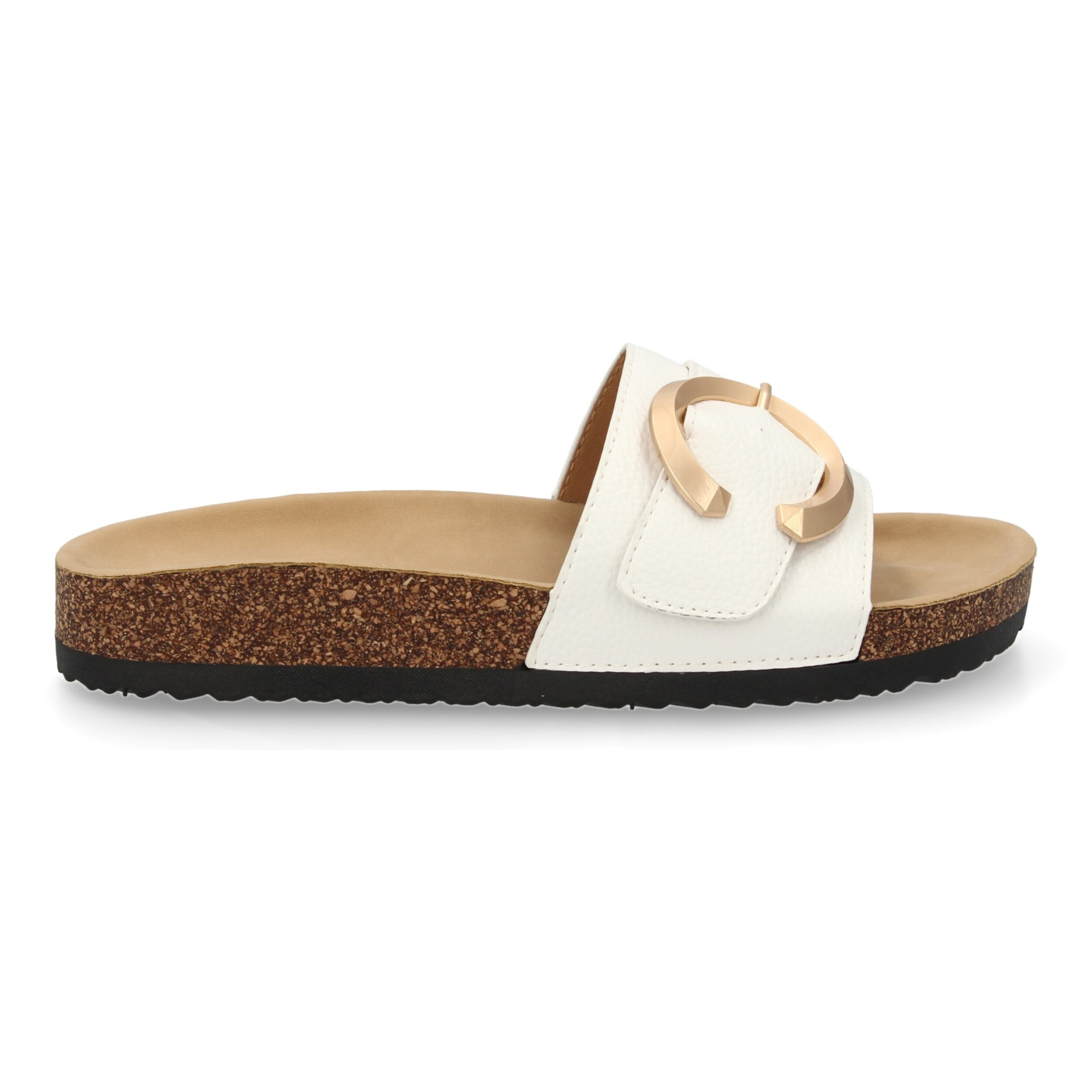 Sandalia plana de mujer, comoda y elegante, diseño moderno con material bio