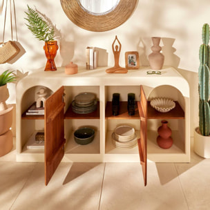 Buffet 2 portes 8 niveaux Sienna beige H85