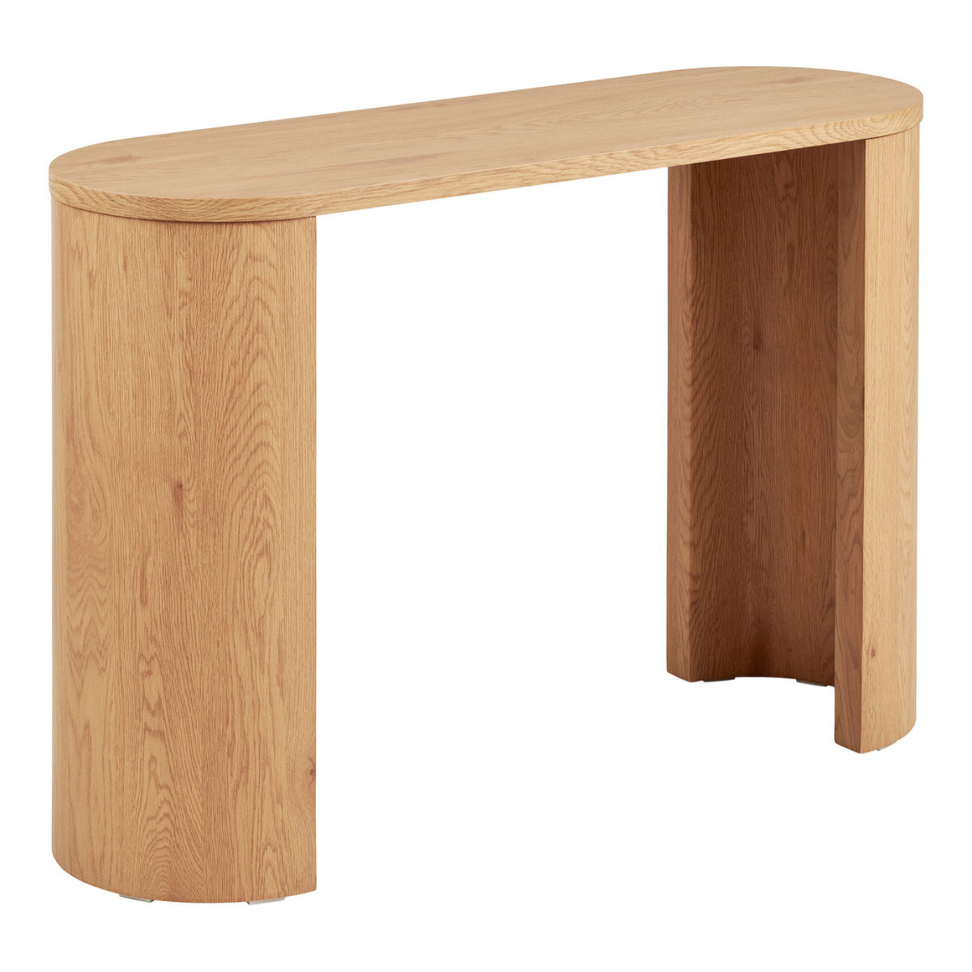 Consolle Bibione in MDF naturale con gambe in legno chiaro 114x38x75 cm