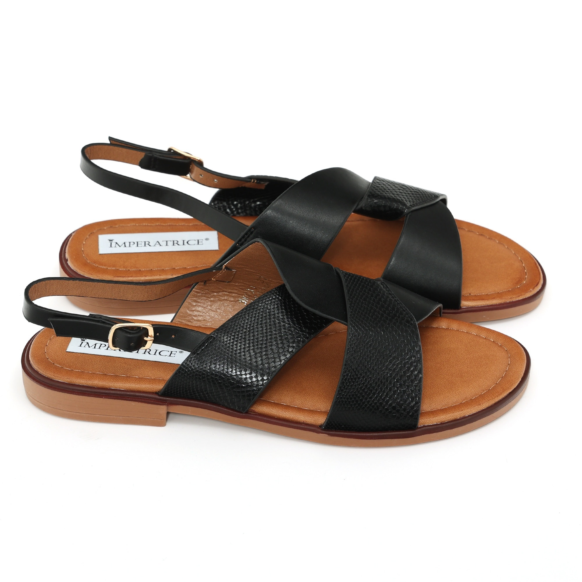 Sandali bassi in simil pelle