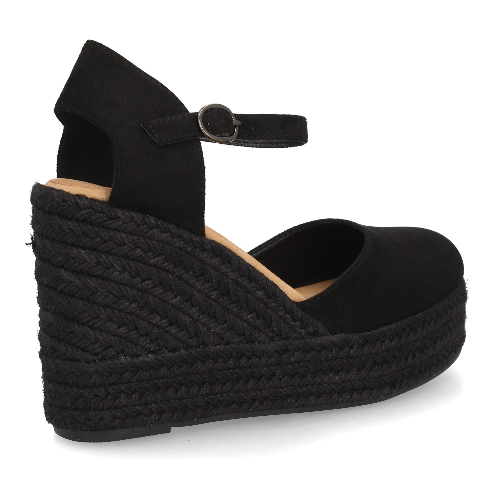 Alpargata cuña mujer talón cerrado y pulsera tobillo