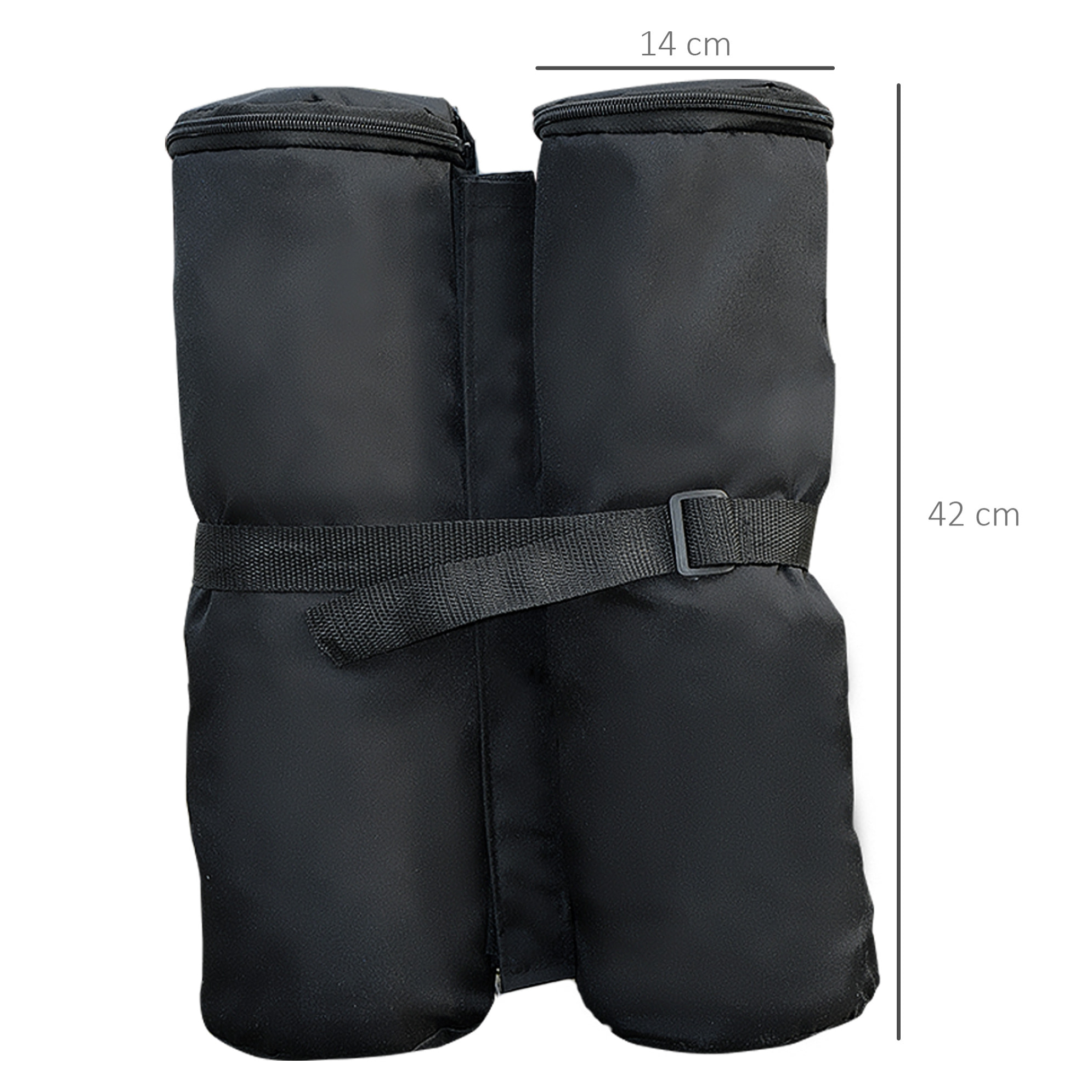 Pack 4 Pesos para Carpas Bolsas de Pesos Pesas de Piernas para Cenador Pabellón Gazebo Bolsas de Arena para Exteriores Negro