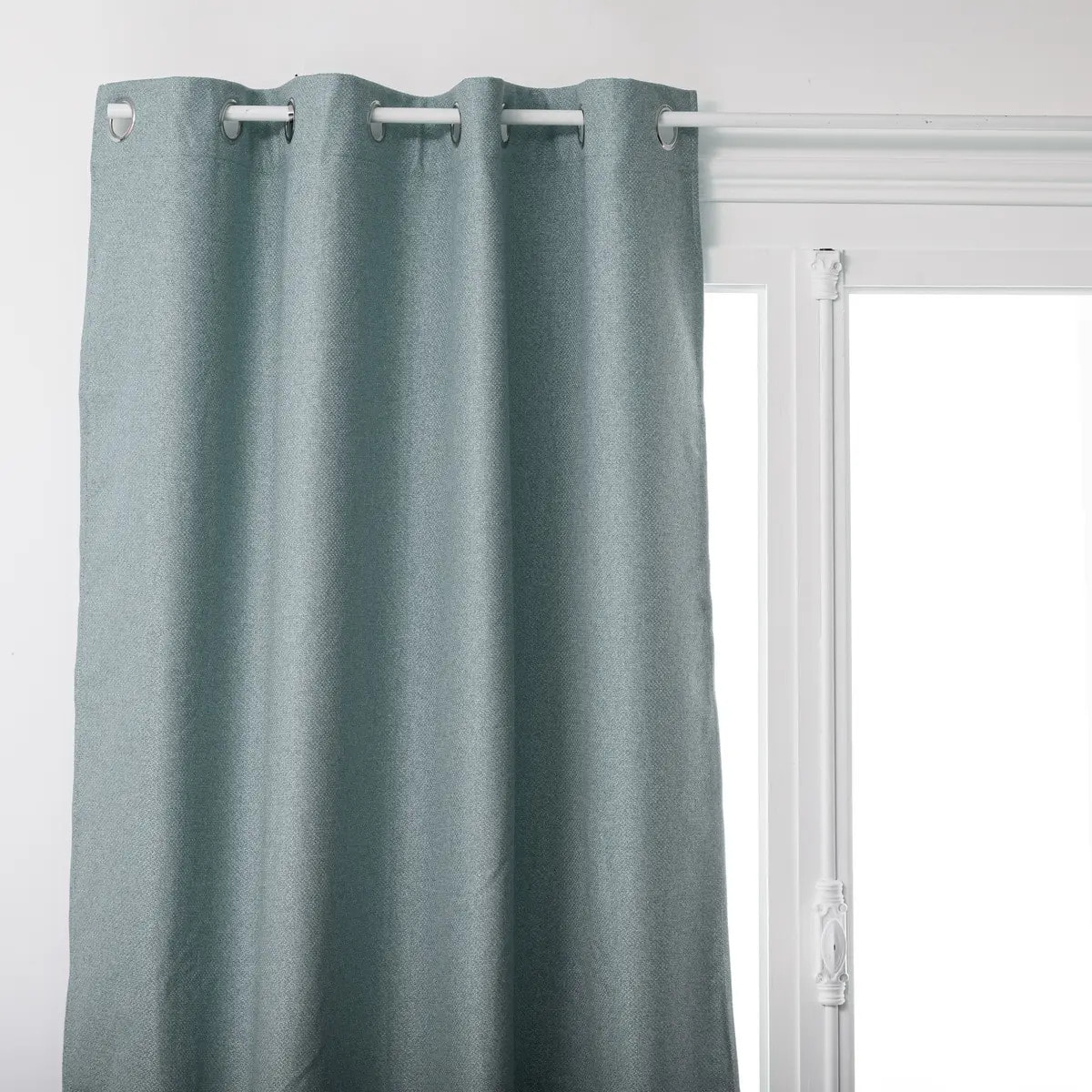 Rideau isolant occultant - vert céladon - 140x260 cm