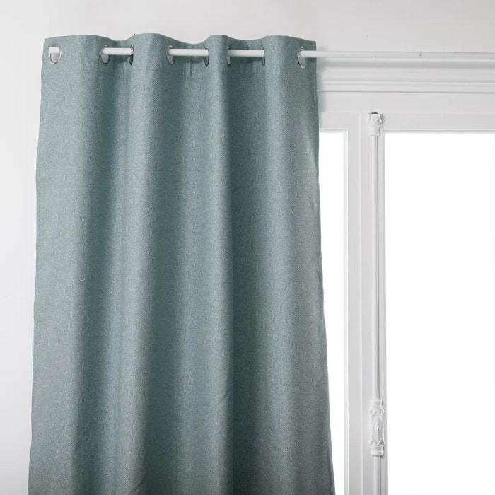 Rideau isolant occultant - vert céladon - 140x260 cm