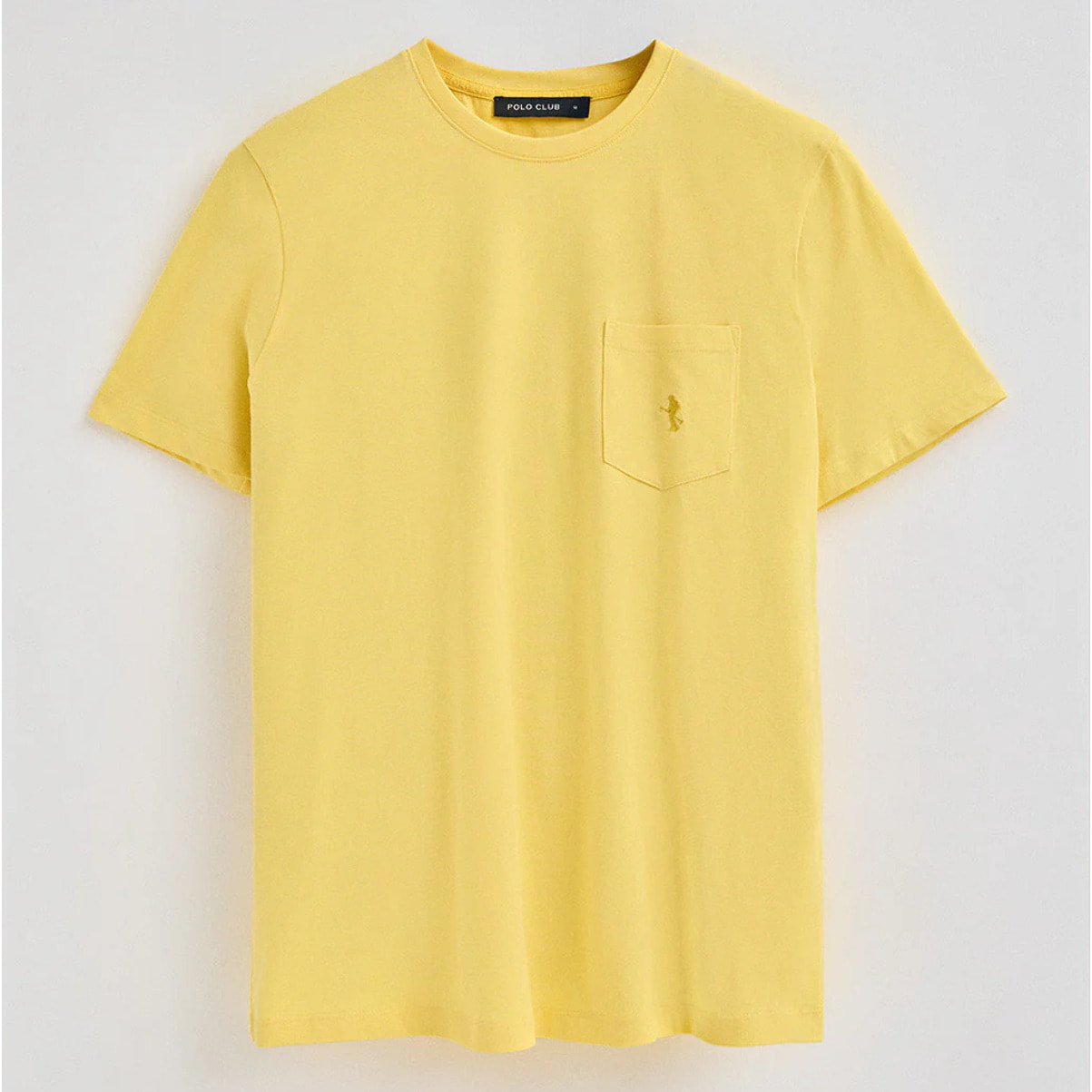 Camiseta amarilla de manga corta con bolsillo y bordado Rigby Best