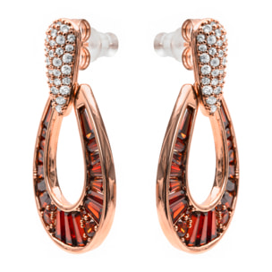 Pendientes Beavil acabado oro rosa 18k