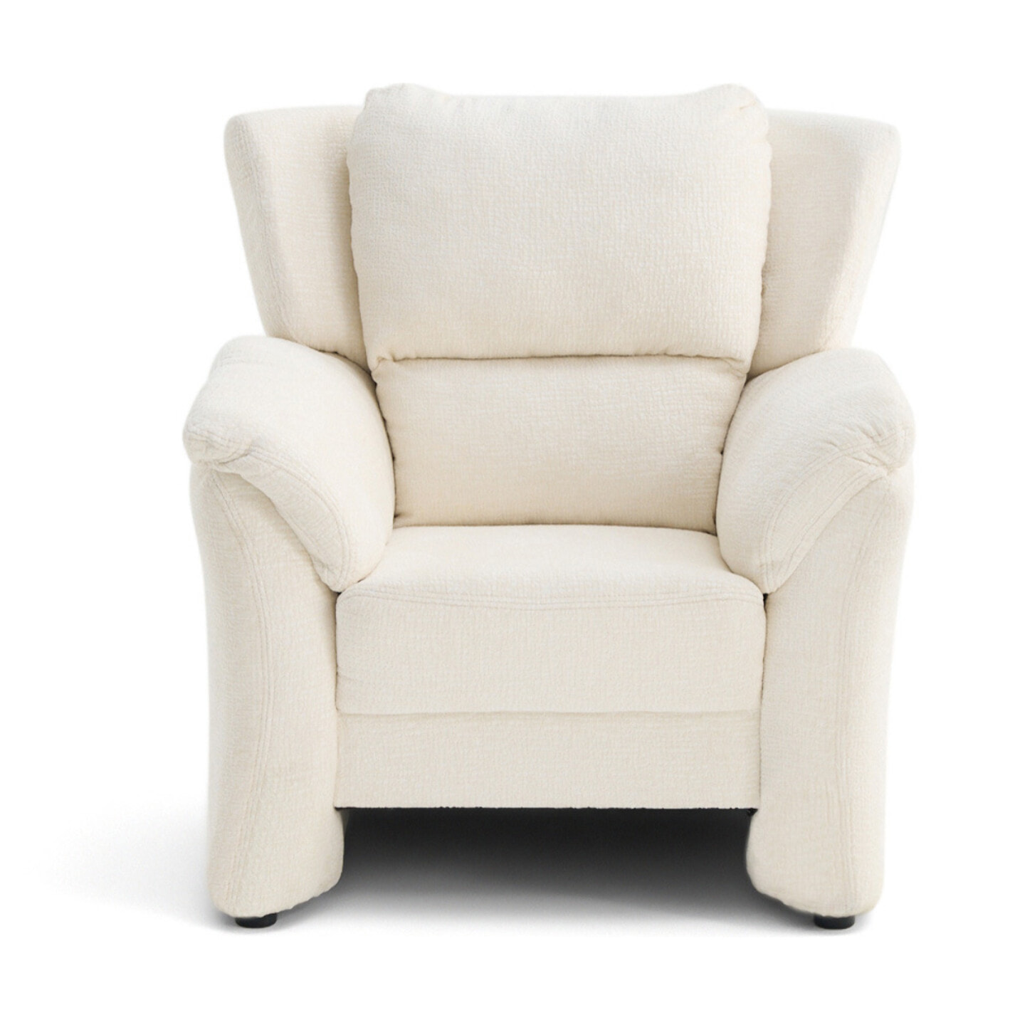 Bastille - fauteuil en tissu velours relief - Beige