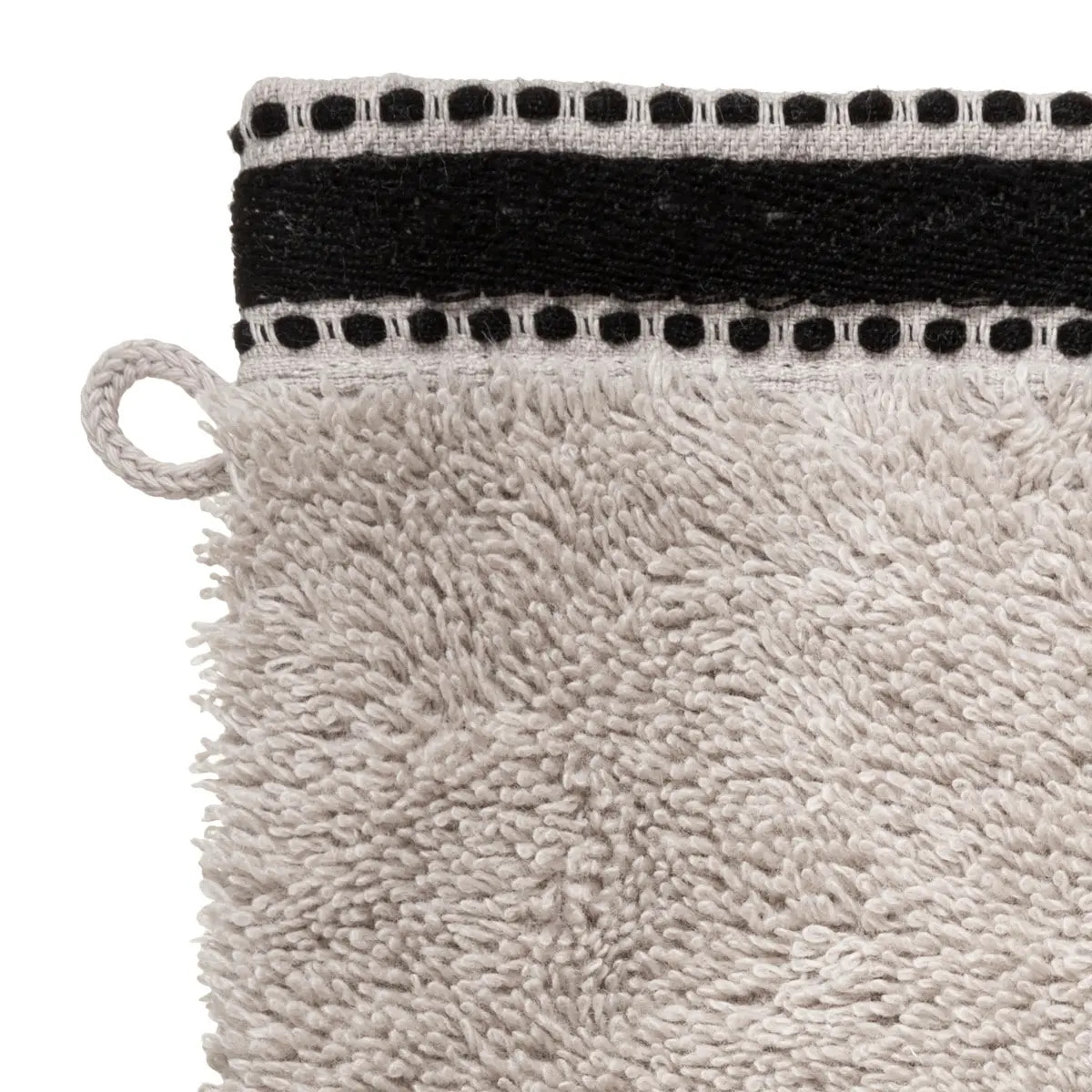 Lot de 2 gants de toilette "Joia" - coton 550 gr/m² - lin 15x21 cm