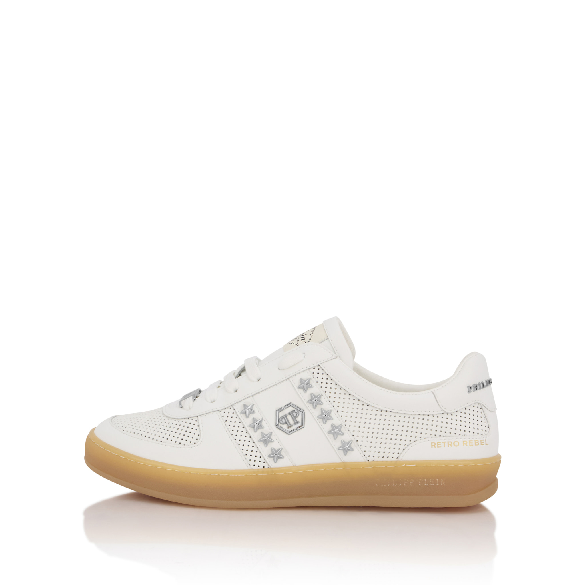 PHILIPP PLEIN Perforated Leather Sneakers RETRO REBEL