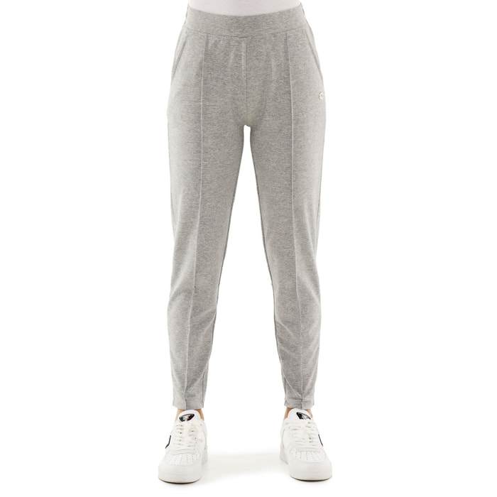 Pantaloni da donna in cotone non Felpeto con piega Leone Basic