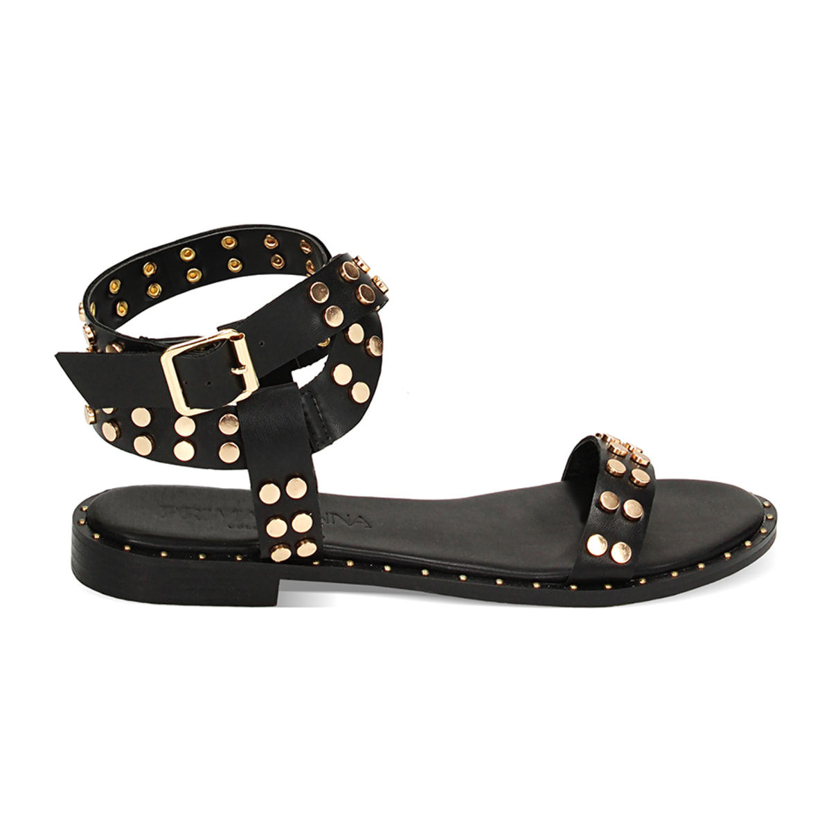 Sandalias planas negras