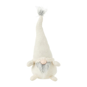 J-Line figurine Lutin Barbe Grise - textile - blanc - small