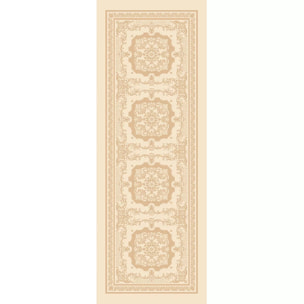 Chemin de table coton mélangé anti tache motif jacquard Eleonore dore