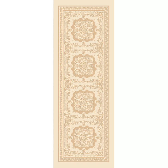 Chemin de table coton mélangé anti tache motif jacquard Eleonore dore