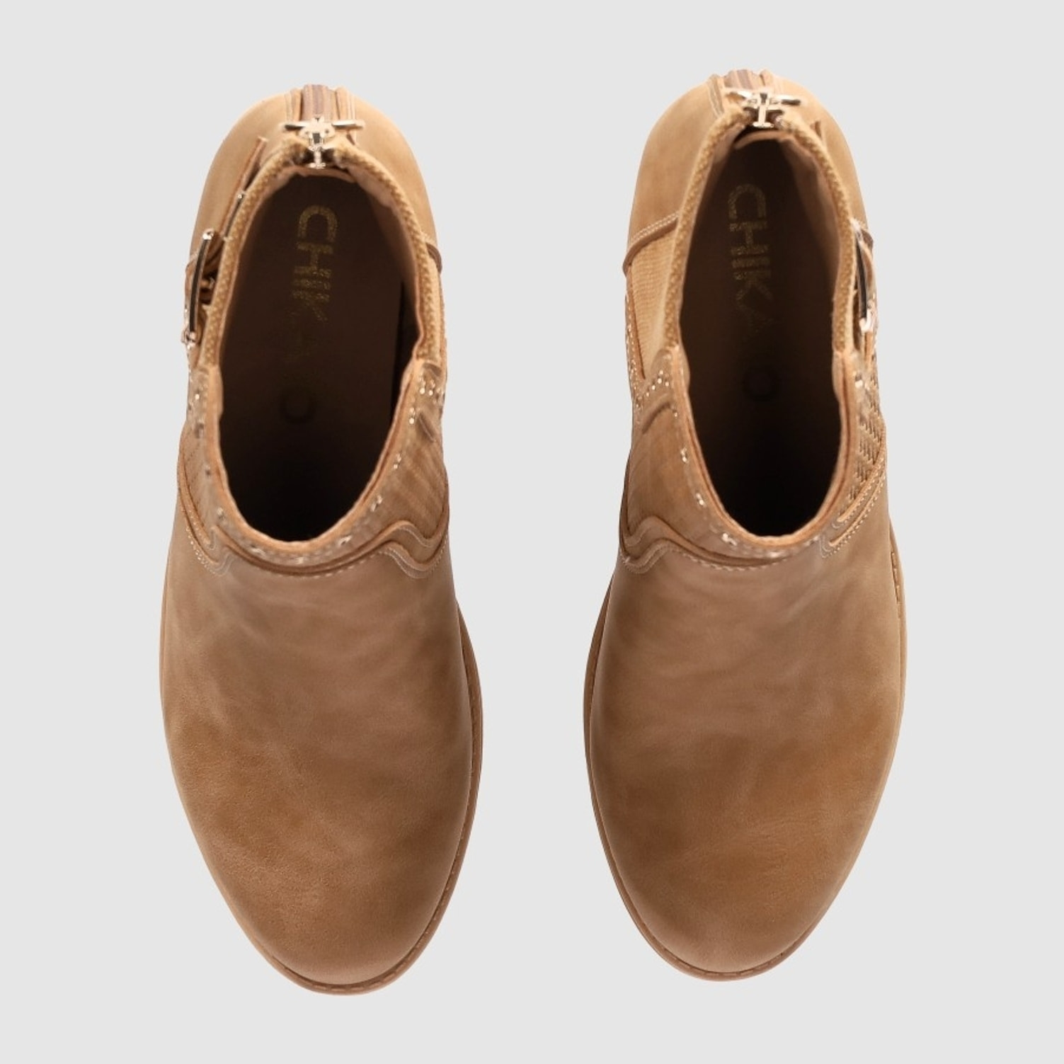 Botines de Piel Sintética - Cuero - Tacón: 6 cm