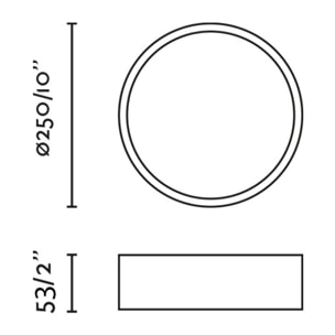 ARIS Plafón negro 30W