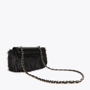 Tracolla in pelle effetto pelo