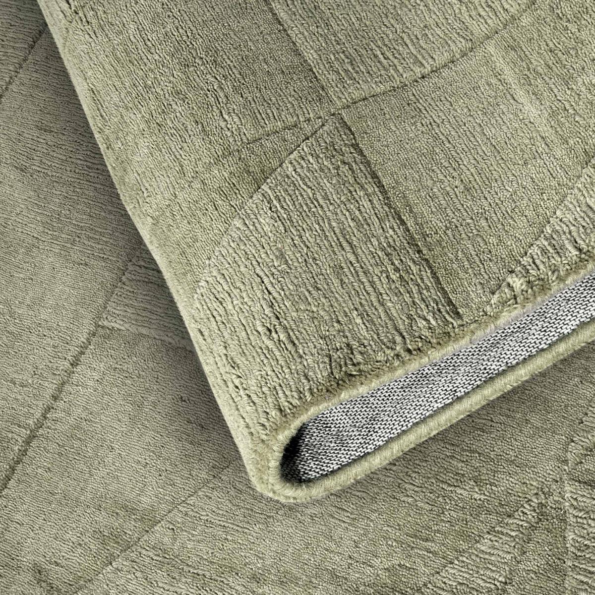 Tapis salon géométrique, relief tissé à la main, design authentique