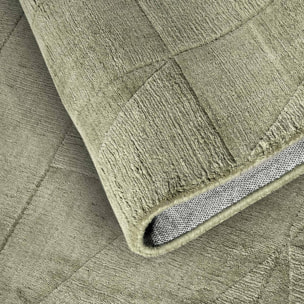 Tapis salon géométrique, relief tissé à la main, design authentique