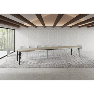 Mesa extensible 90x200/460cm Paxon cachemira patas antracita