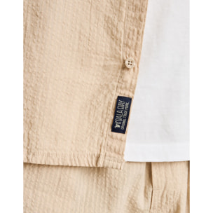 Camisa Manga Corta Beige - Buzzed