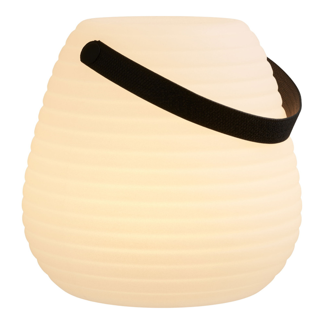 Lampada LED RGB ricaricabile Derry in PE bianco ø21 cm — versione grande