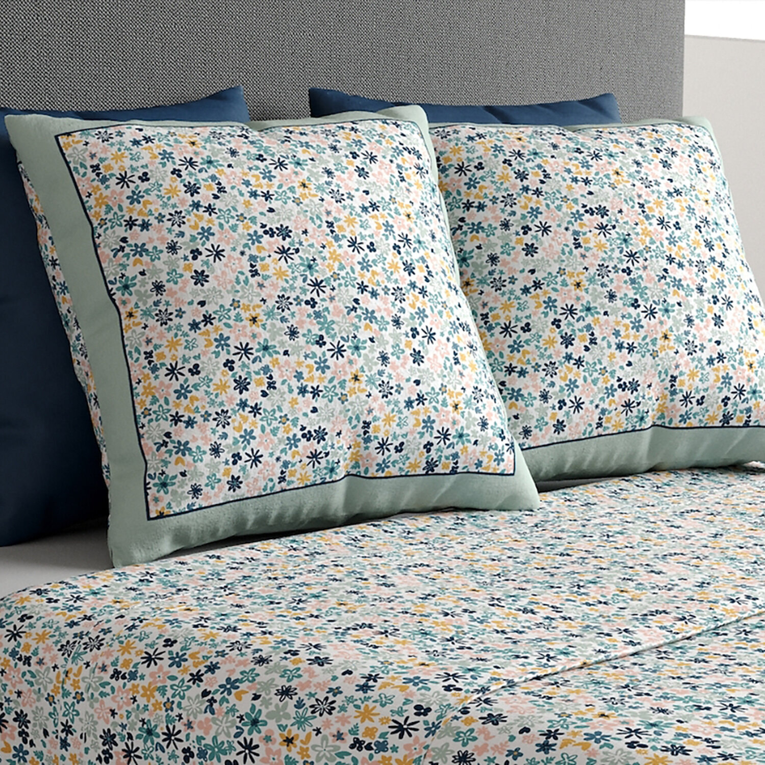 Parure de drap 3pcs avec drap housse 100% coton 57fils mani