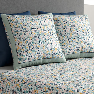 Parure de drap 3pcs avec drap housse 100% coton 57fils mani