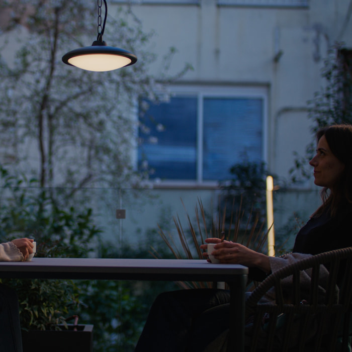 FORLIGHT Colgante Ip44 Pergola Led 7,5W 3000K Marrón 533Lm