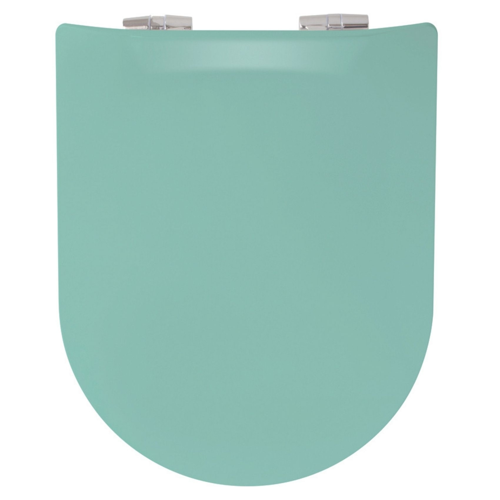 Abattant uni wood slim double avec descente assistée - Turquoise