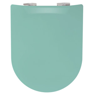 Abattant uni wood slim double avec descente assistée - Turquoise