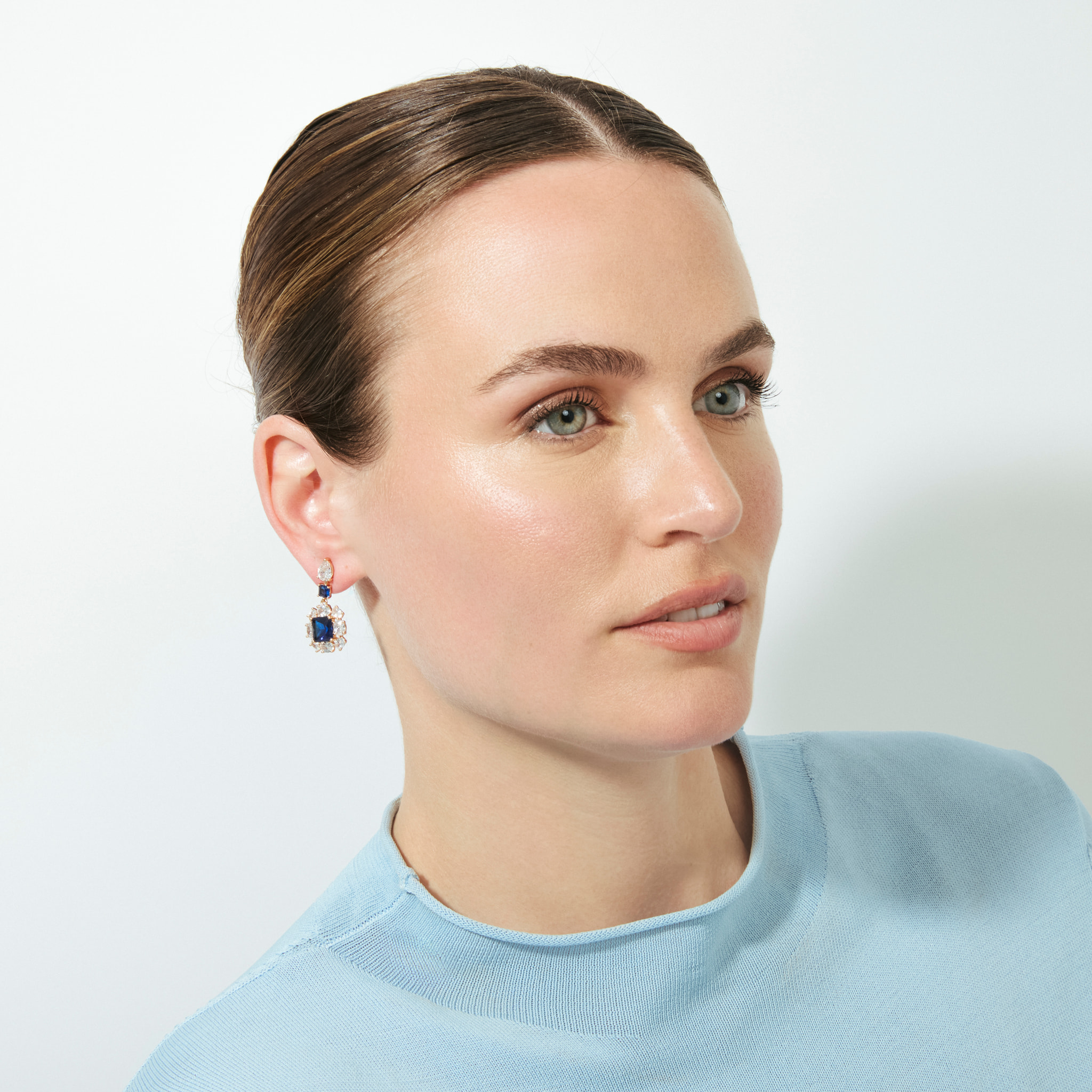 Pendientes Iwo acabado oro rosa 18k