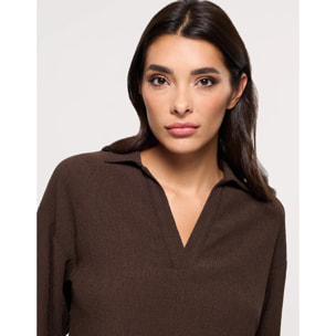 Blusa Manga Larga Marrón - Ponti