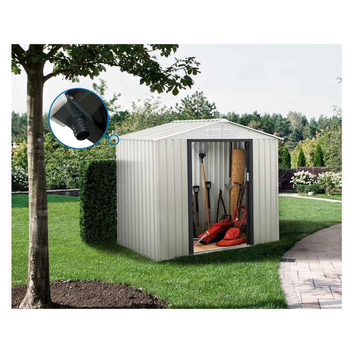 Abri de jardin métal "Nebraska" - 4,07m² avec gouttière