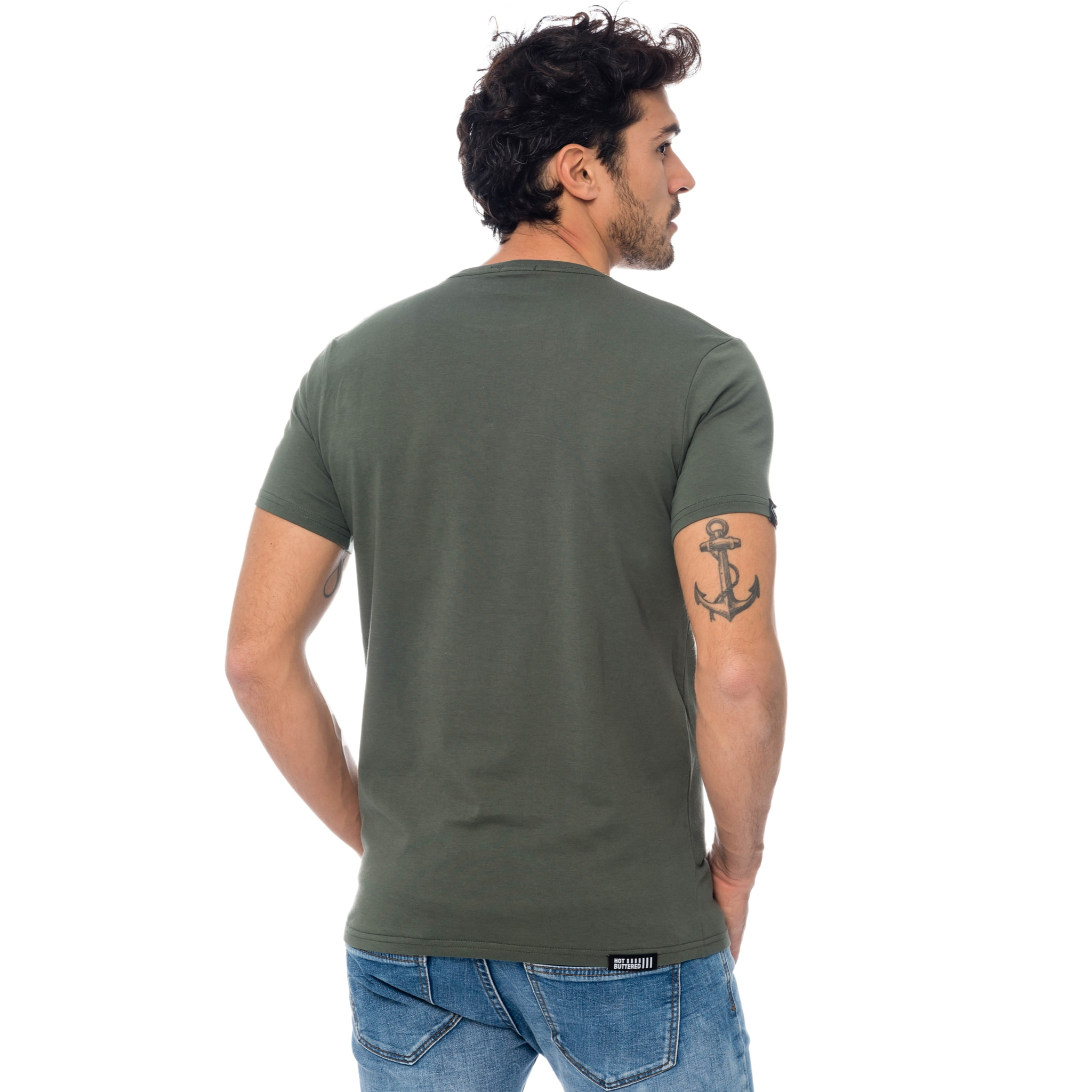 T-shirt in cotone 150 gr Soulsurf Hot Buttered Verde Militare