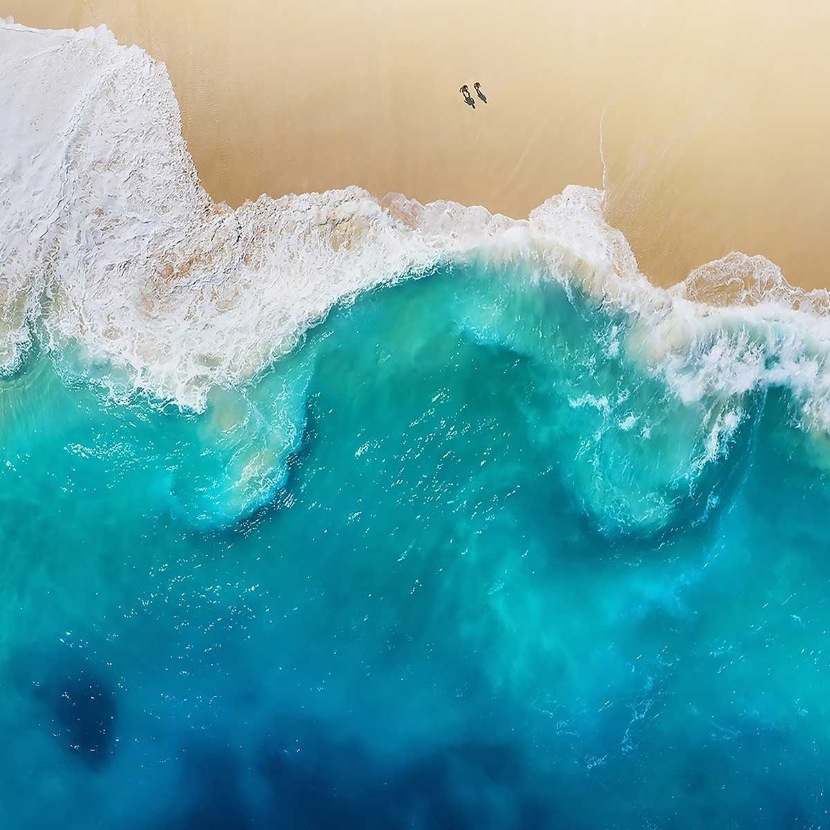 Affiche paysage kelingking bali Affiche + cadre en bois - Chêne