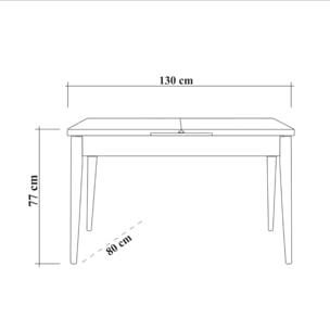 ABIDJAN - Table extensible bois foncé - Max 6 personnes