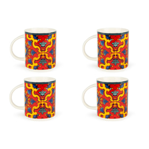 Set de 4 Mugs Excelsa – Trinacria, New Bone China Multicolore