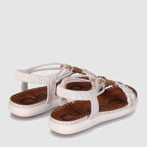 Sandalias - Blanco - Tacón: Bajo