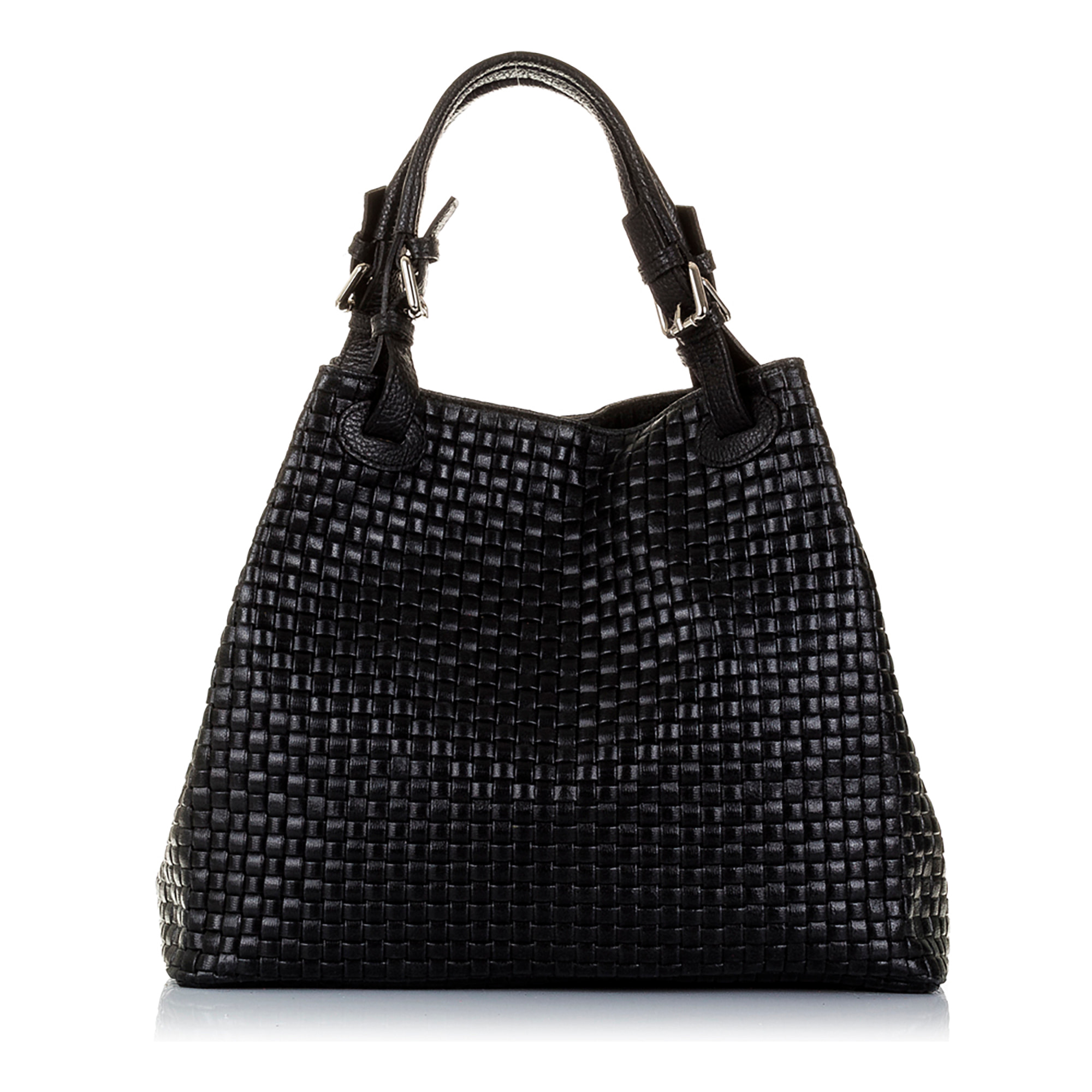 Emanuela Borsa tote Donna.Pelle autentica Camoscio Incisione Geometrica