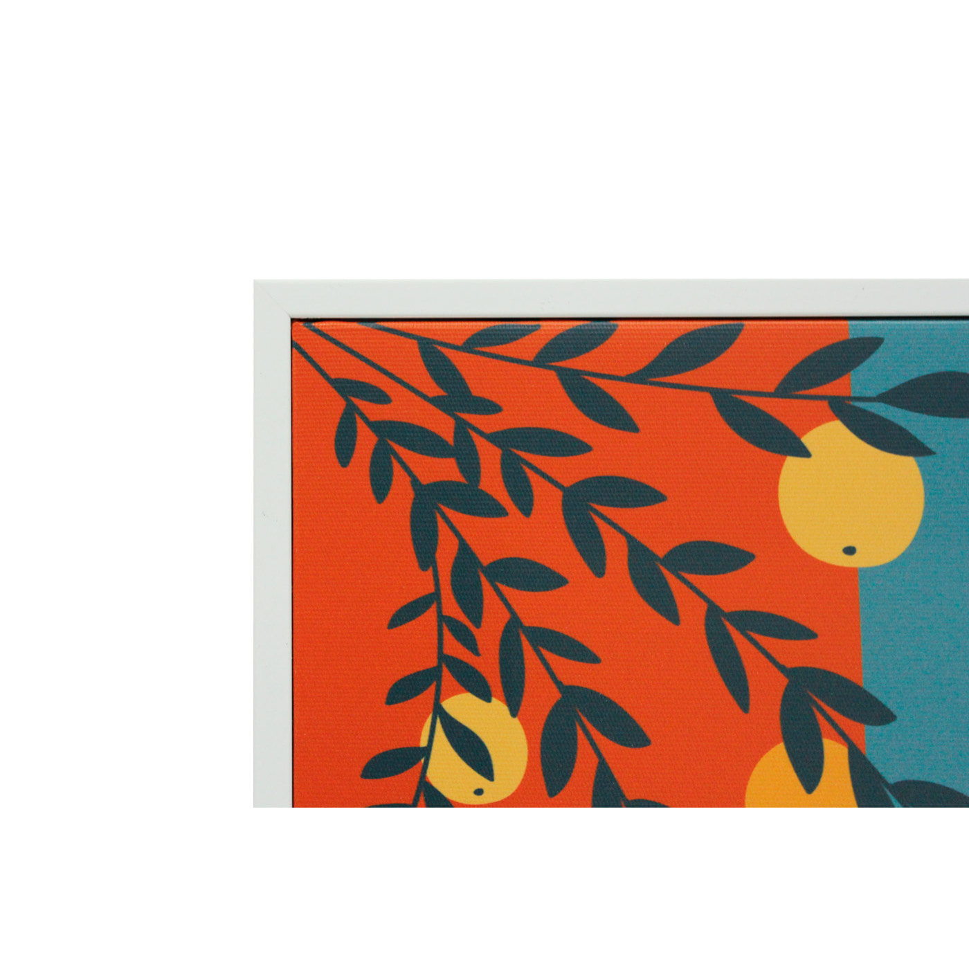 Set 3 cuadros Grecia poliéster azul-naranja-tierras 40x40x4cm