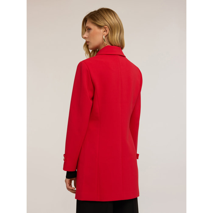 Motivi - Cappotto leggero monopetto - Rosso