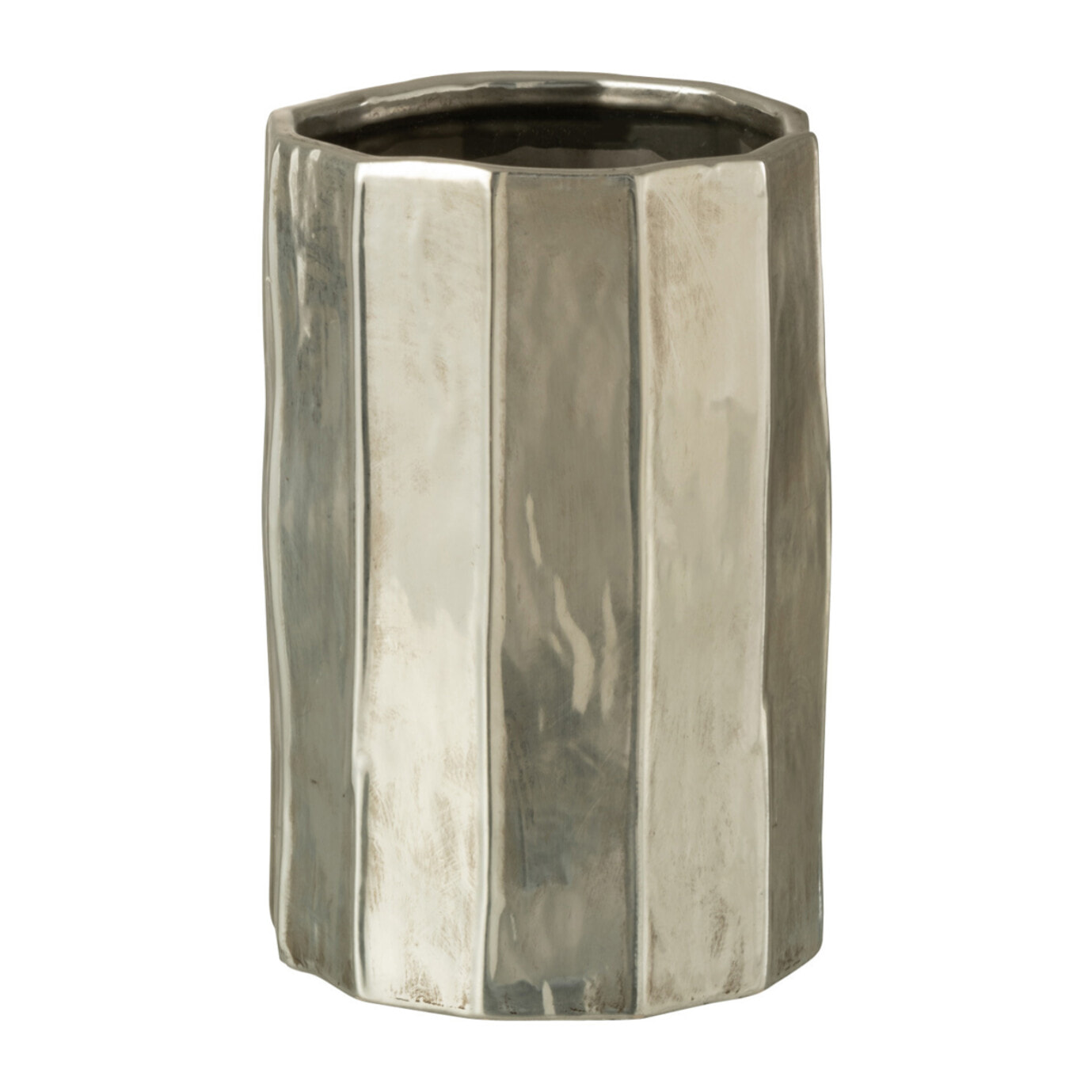 J-Line cache-pot Ary Argile - céramique - argent - medium - Ø 16.5 cm
