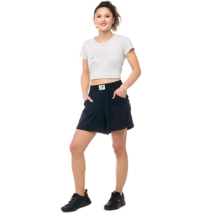 Bermuda donna Leone 1947 Apparel in cotone elasticizzato con patch boxe
