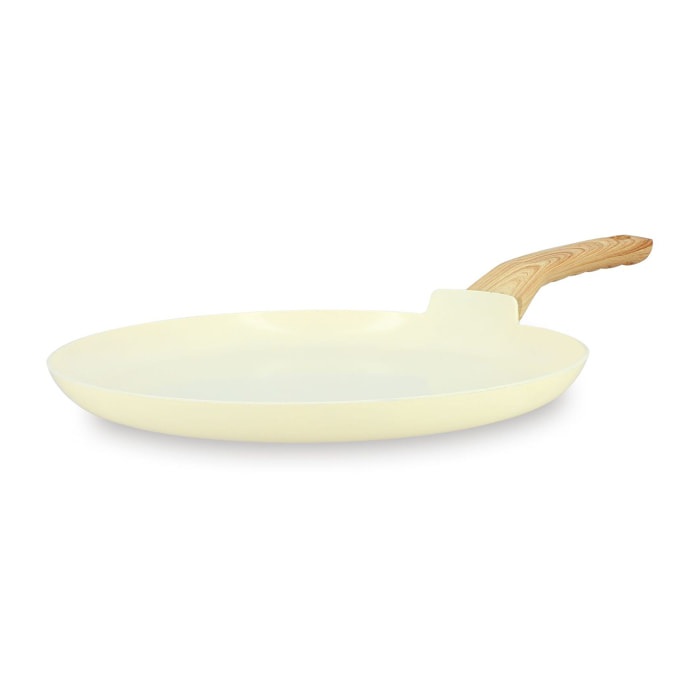 Crêpière en revêtement céramique 26cm crème - tous feux COLORAMA