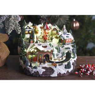 Villaggio con musica movimento e luci - Pezzi 1 - 34xH28x34cm - Bianchi Dino SpA