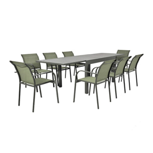 Table de jardin extensible aluminium 8 places ELORA