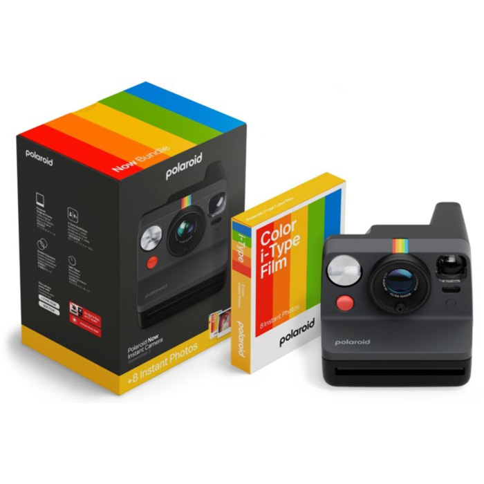 Appareil photo Instantané POLAROID Now Generation 3 Black + 8 Film