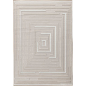 Tapis Loopin 334 crème - Motif en relief - Indoor & Outdoor