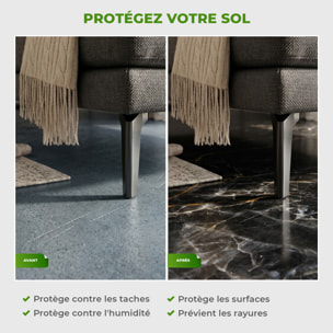 Sticker Sol avec laminat de Protection en Plastique Anti-dérapant | Stickers adhésif Sol - SOL MARBRE NOIR - 1 sticker
